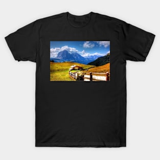 A-picturesque-scene-of-a-wooden-fence T-Shirt